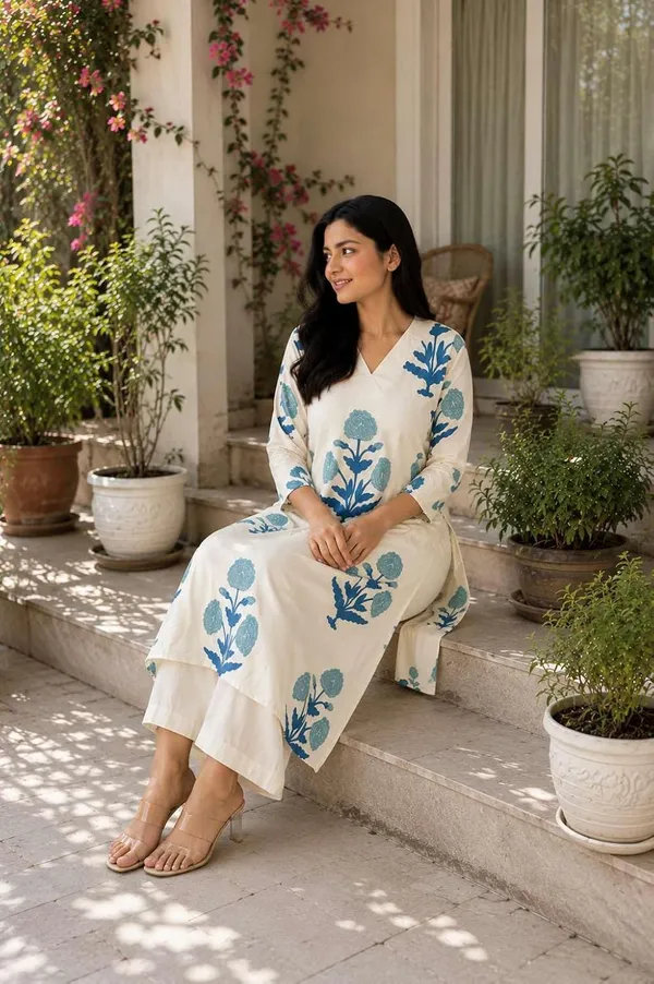 Women_S_Cotton_Kurti_With_Palazzo
