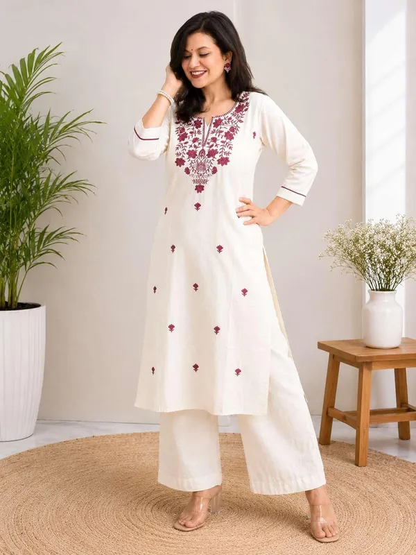 Women_S_Cotton_Embroidered_Straight_Kurti_With_Pant