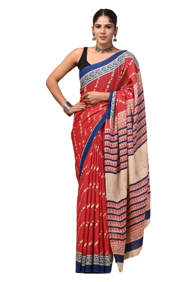 Women_S_Mulmul_Cotton_Printed_Saree_With_Blouse_Piece