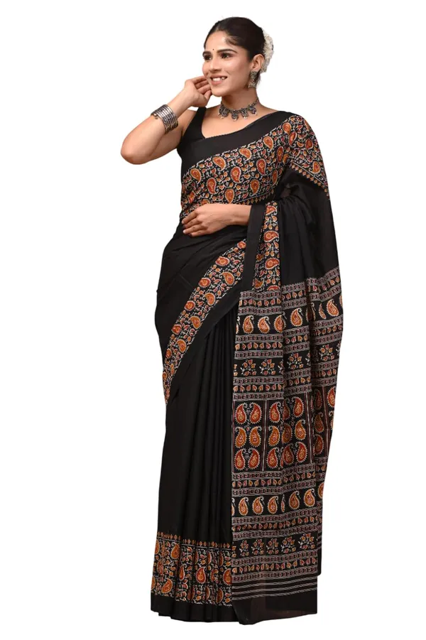 Women_S_Mulmul_Cotton_Printed_Saree_With_Blouse_Piece