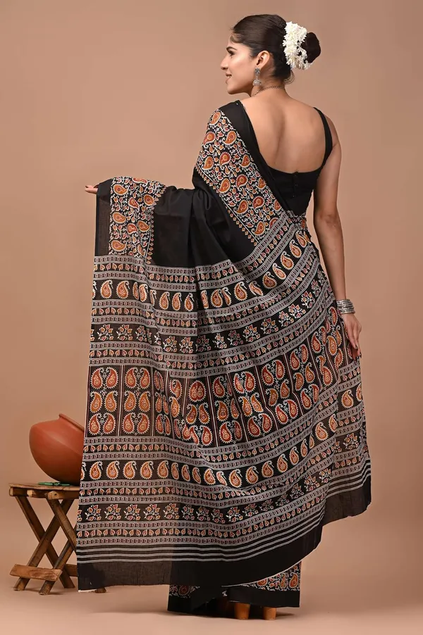 Women_S_Mulmul_Cotton_Printed_Saree_With_Blouse_Piece