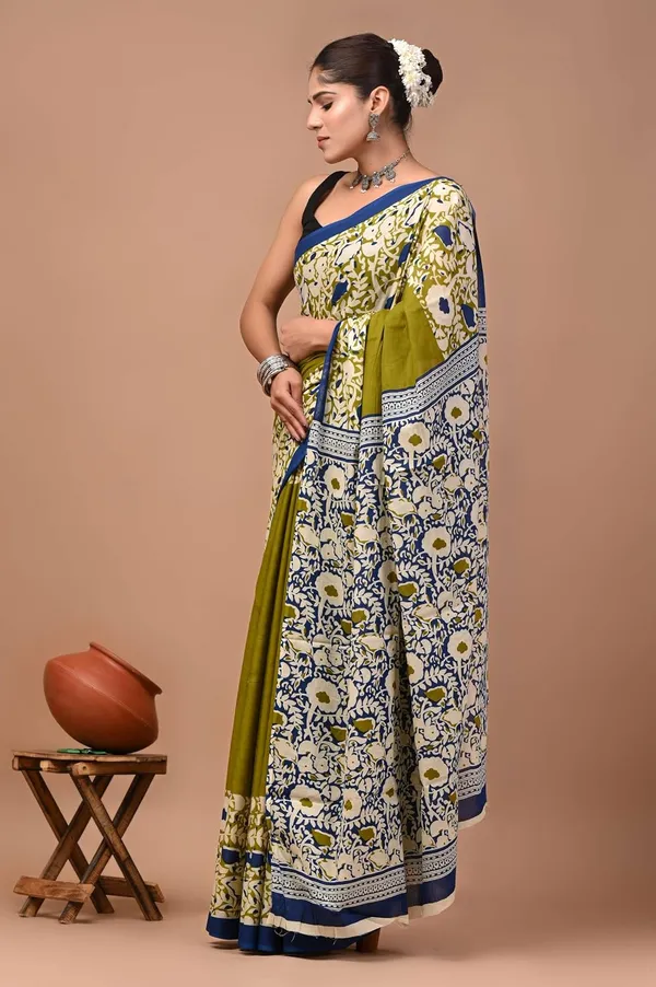 Women_S_Mulmul_Cotton_Printed_Saree_With_Blouse_Piece