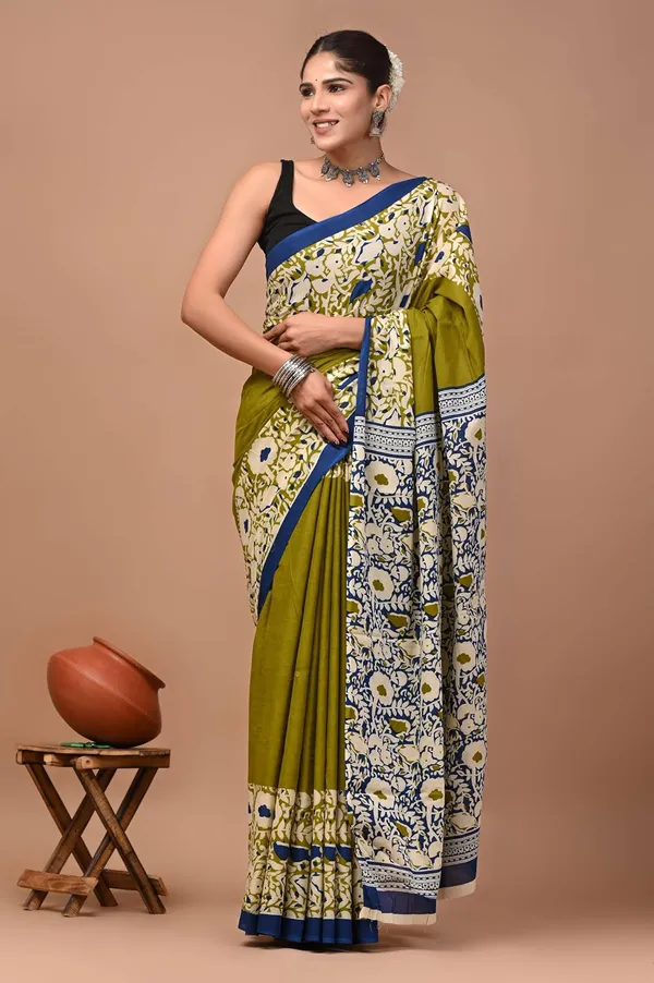 Women_S_Mulmul_Cotton_Printed_Saree_With_Blouse_Piece