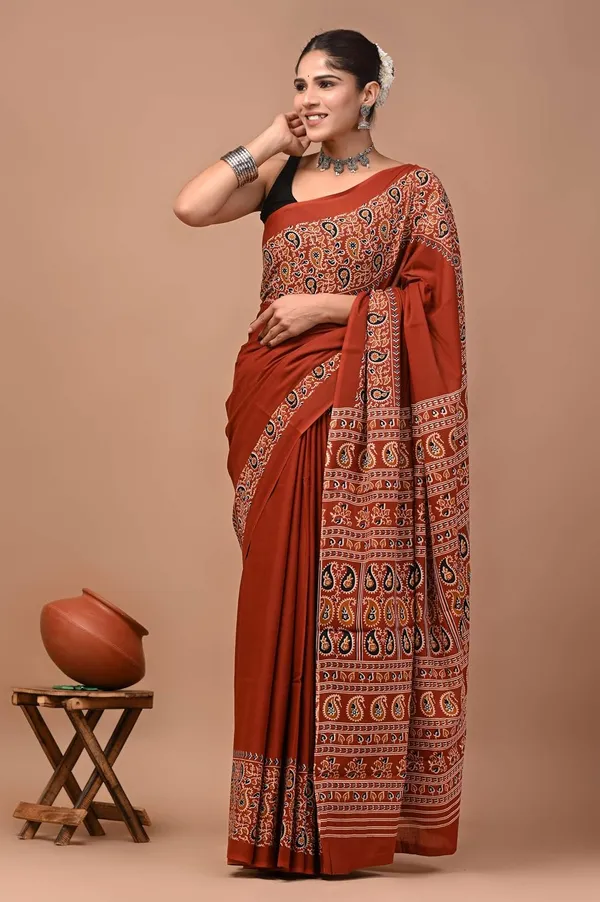 Women_S_Mulmul_Cotton_Printed_Saree_With_Blouse_Piece