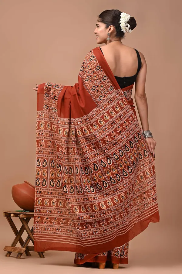 Women_S_Mulmul_Cotton_Printed_Saree_With_Blouse_Piece