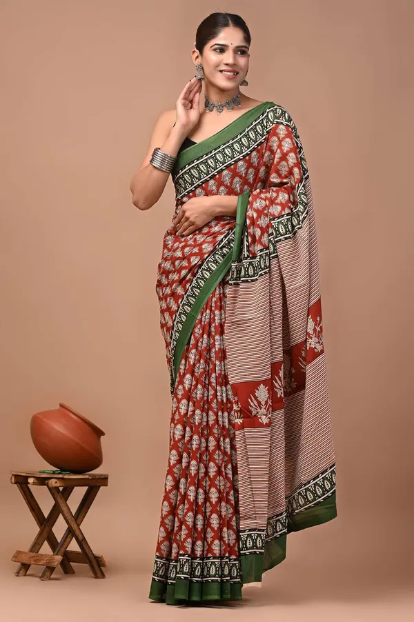 Women_S_Cotton_Printed_Saree_With_Blouse_Piece