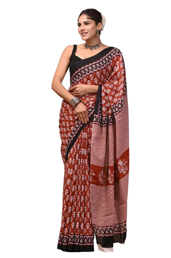 Women_S_Mulmul_Cotton_Printed_Saree_With_Blouse_Piece