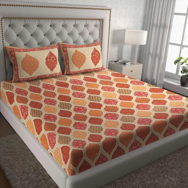 Cotton_Jaipuri_Sanganeri_Print_Bedsheet_Set_With_Pillow_Covers