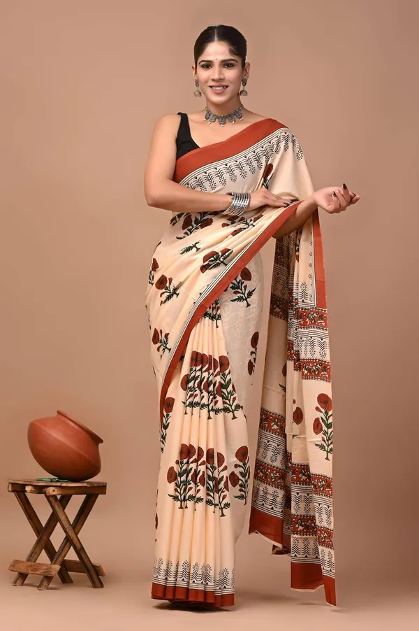 Women_S_Mulmul_Cotton_Printed_Saree_With_Blouse_Piece