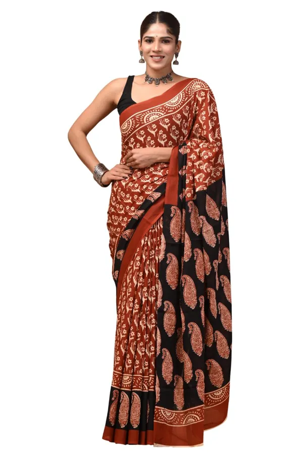 Women_S_Mulmul_Cotton_Printed_Saree_With_Blouse_Piece