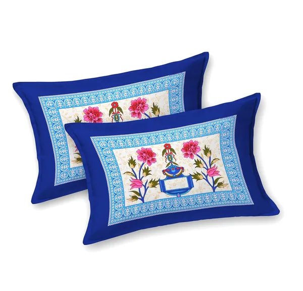 Cotton_Jaipuri_Sanganeri_Print_Bedsheet_Set_With_Pillow_Covers