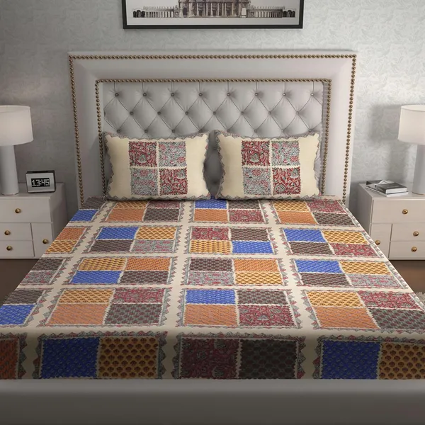 Cotton_Jaipuri_Sanganeri_Print_Bedsheet_Set_With_Pillow_Covers