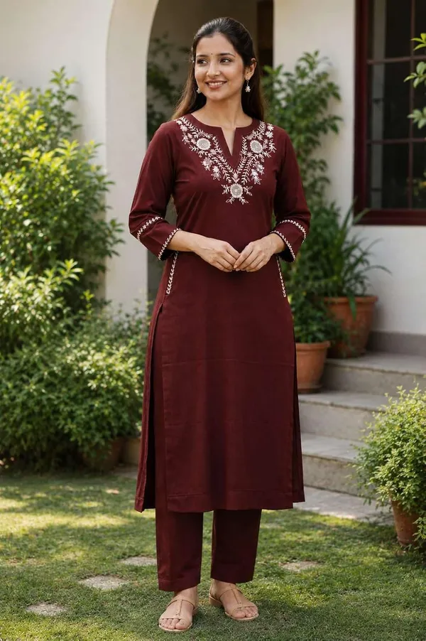 Women_S_Cotton_Embroidered_Kurti_With_Pant