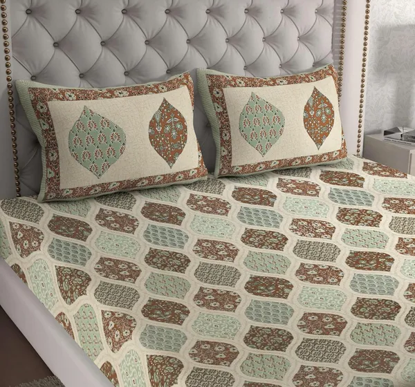 Cotton_Jaipuri_Sanganeri_Print_Bedsheet_Set_With_Pillow_Covers