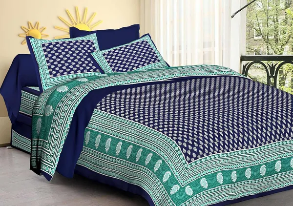 Cotton_Jaipuri_Sanganeri_Print_Bedsheet_Set_With_Pillow_Covers