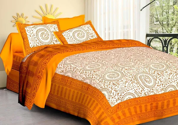 Cotton_Jaipuri_Sanganeri_Print_Bedsheet_Set_With_Pillow_Covers