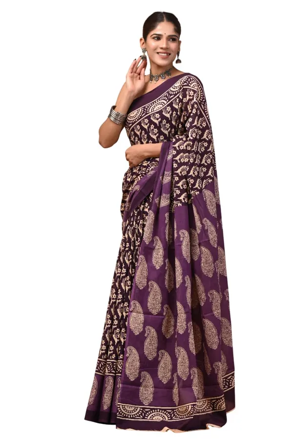 Women_S_Mulmul_Cotton_Printed_Saree_With_Blouse_Piece