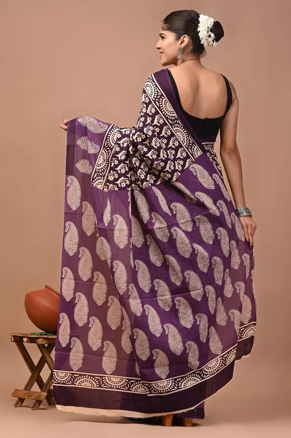 Women_S_Mulmul_Cotton_Printed_Saree_With_Blouse_Piece