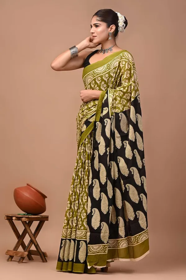 Women_S_Mulmul_Cotton_Printed_Saree_With_Blouse_Piece