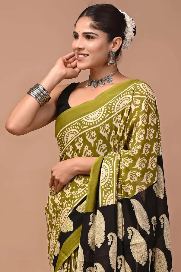 Women_S_Mulmul_Cotton_Printed_Saree_With_Blouse_Piece