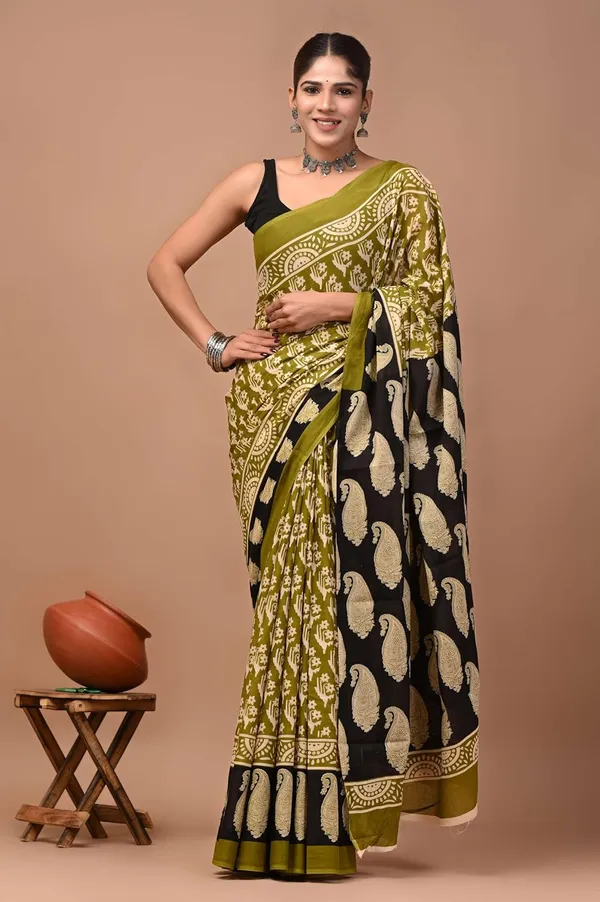 Women_S_Mulmul_Cotton_Printed_Saree_With_Blouse_Piece