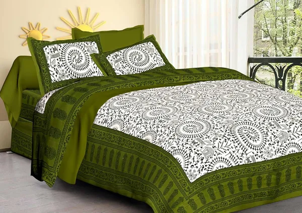 Cotton_Jaipuri_Sanganeri_Print_Bedsheet_Set_With_Pillow_Covers