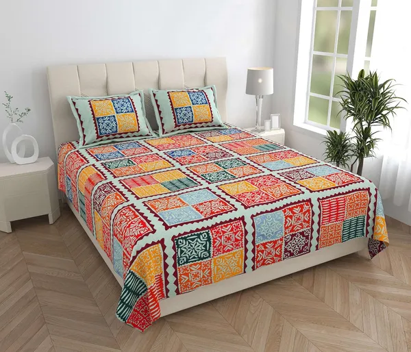Cotton_Jaipuri_Print_Bedsheet_Set_With_Pillow_Covers