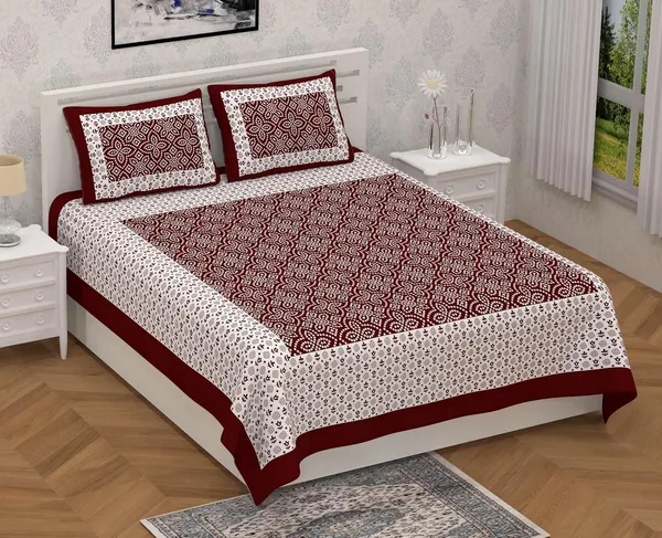 Cotton_Jaipuri_Print_Bedsheet_Set_With_Pillow_Covers