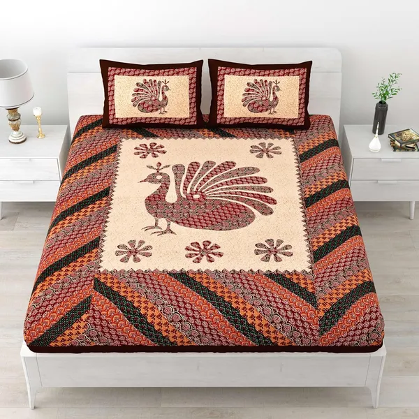 Cotton_Jaipuri_Print_Bedsheet_Set_With_Pillow_Covers