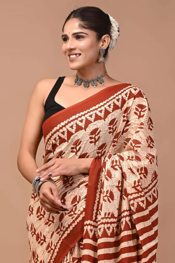 Mulmul_Cotton_Printed_Saree_With_Blouse_Piece