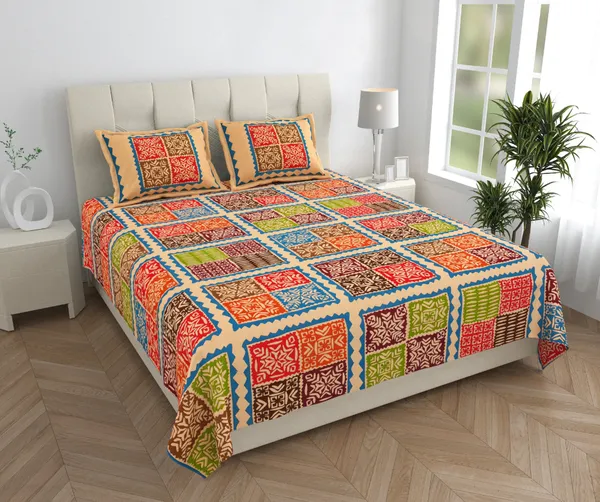 Cotton_Jaipuri_Print_Bedsheet_Set_With_Pillow_Covers