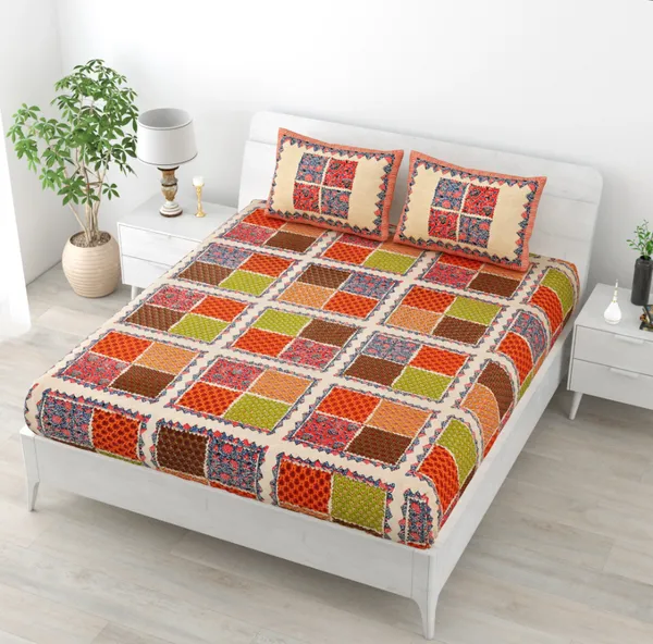 Cotton_Jaipuri_Sanganeri_Print_Bedsheet_Set_With_Pillow_Covers