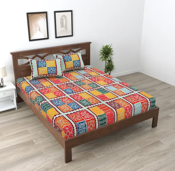 Cotton_Jaipuri_Print_Bedsheet_Set_With_Pillow_Covers