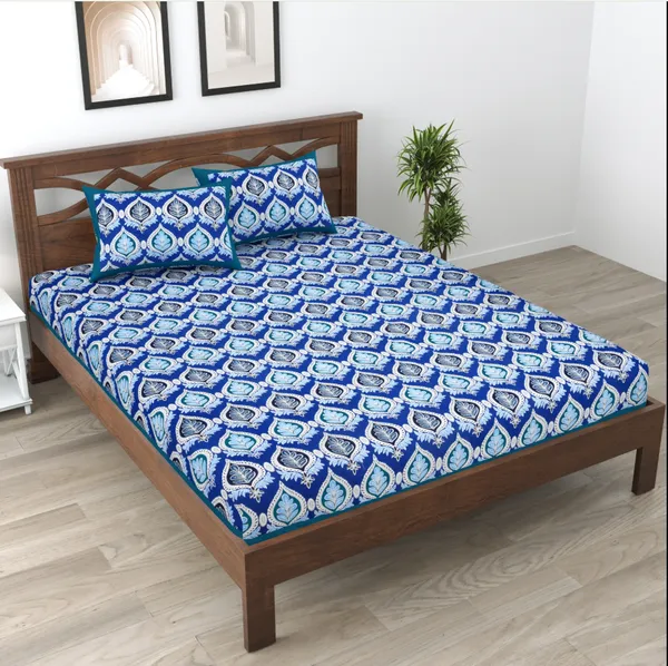 Cotton_Jaipuri_Sanganeri_Print_Bedsheet_Set_With_Pillow_Covers