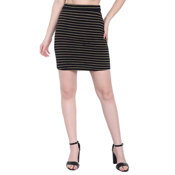 Black_And_Golden_Hosiery_Skirt_For_Women