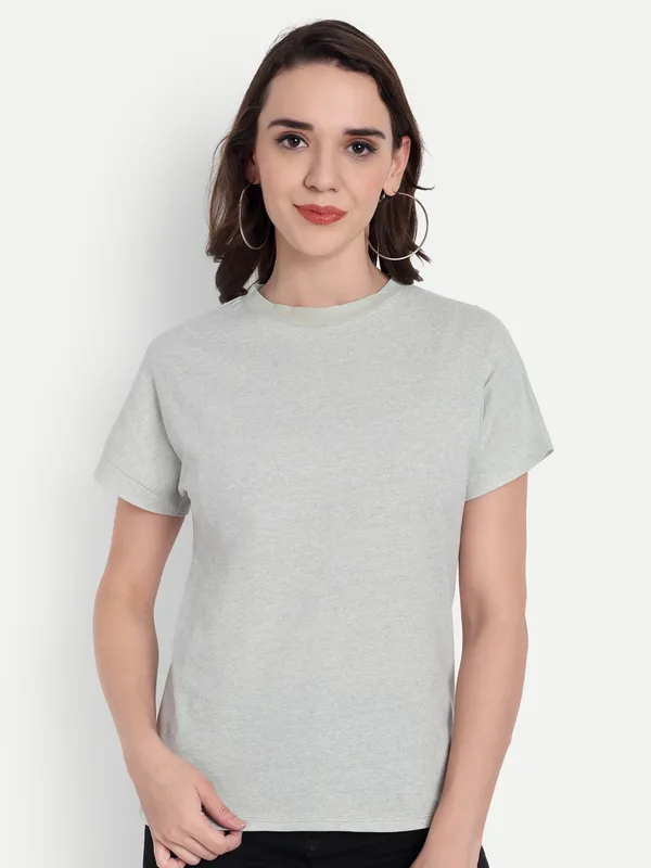 Light_Green_Hosiery_T-Shirt_For_Women