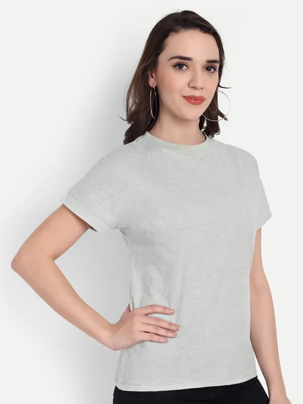 Light_Green_Hosiery_T-Shirt_For_Women