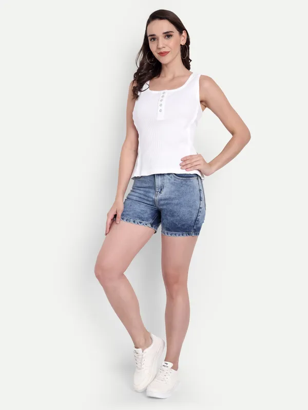 White_Hosiery_Top_For_Women