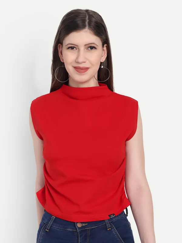 Red_Hosiery_Top_For_Women