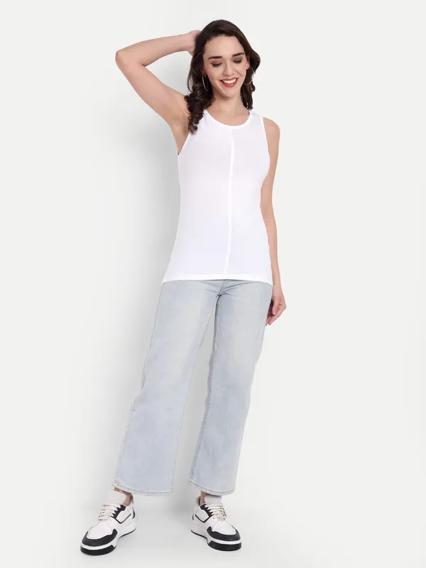 White_Hosiery_Top_For_Women