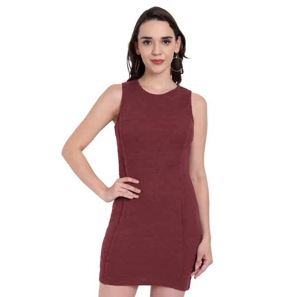 Maroon_Baffle_Tunic_For_Women