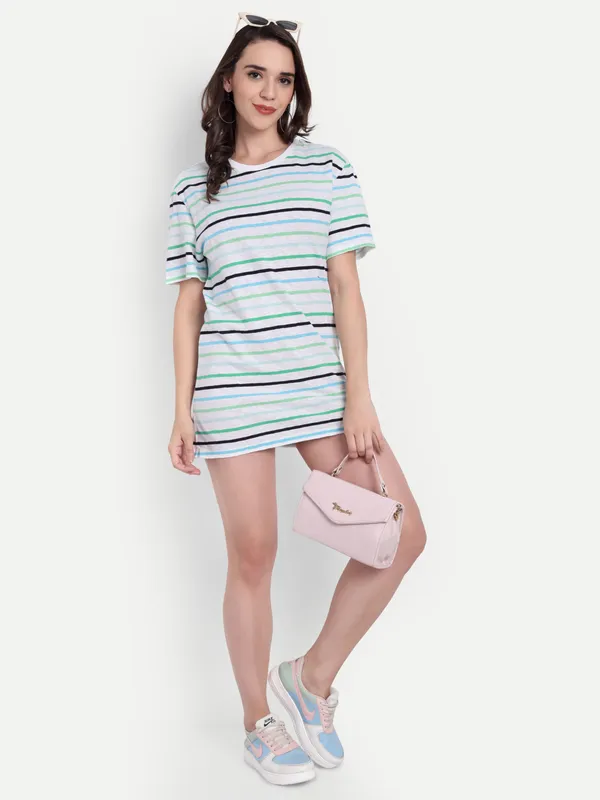 Multicolor_Hosiery_T-Shirt_For_Women
