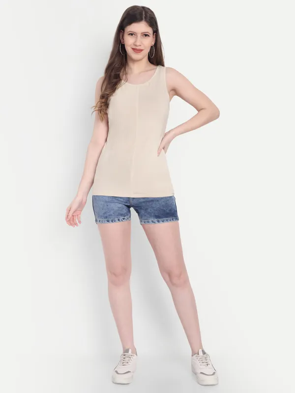 Peach_Hosiery_Top_For_Women