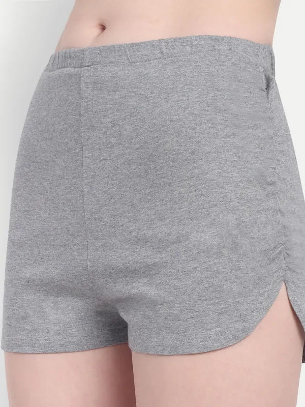 Grey_Hosiery_Shorts_For_Women