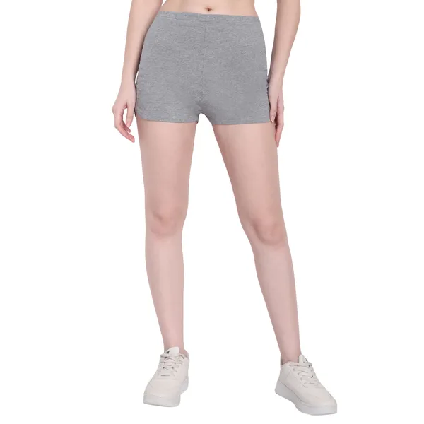 Grey_Hosiery_Shorts_For_Women