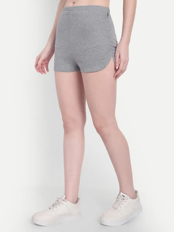 Grey_Hosiery_Shorts_For_Women
