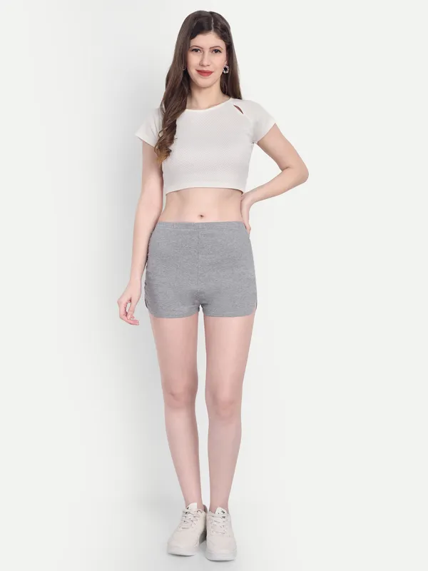 Grey_Hosiery_Shorts_For_Women