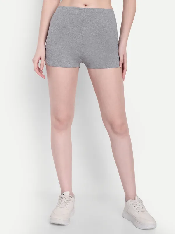 Grey_Hosiery_Shorts_For_Women
