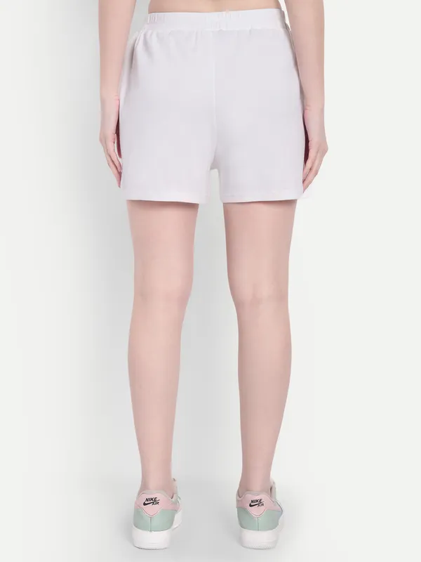 White_Hosiery_Shorts_For_Women
