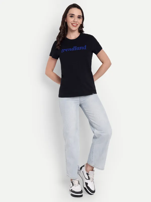 Black_Hosiery_T-Shirt_For_Women